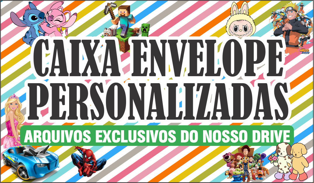 CAIXA ENVELOPE DIVERSOS TEMAS